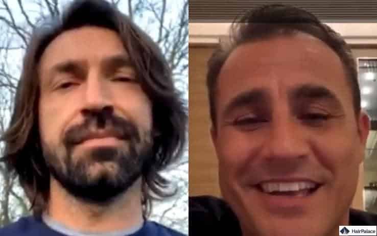 Cannavaro aveva i capelli nuovi nella sua diretta instagram