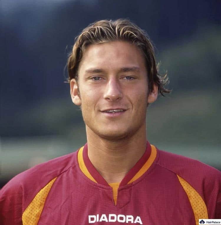 francesco totti capelli all'esordio con la Roma